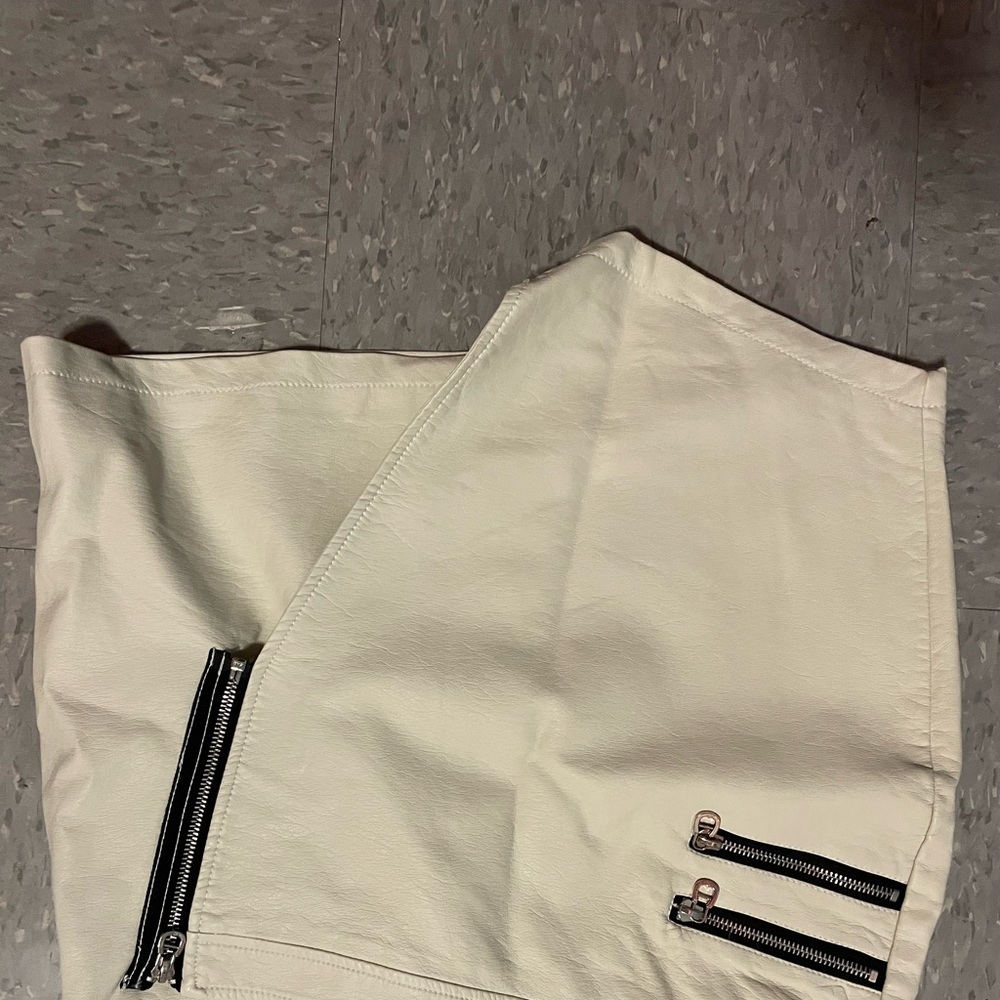 faux leather skirt